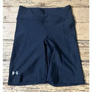 Under Armour Women's Size S Black HeatGear Compression Biker Shorts